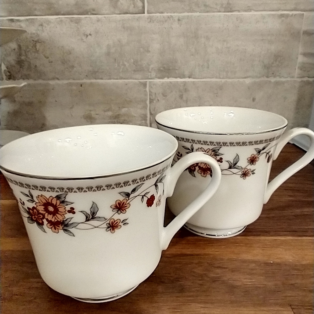 2 teacups Sheffield fine china made in Japan